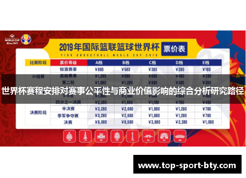 世界杯赛程安排对赛事公平性与商业价值影响的综合分析研究路径